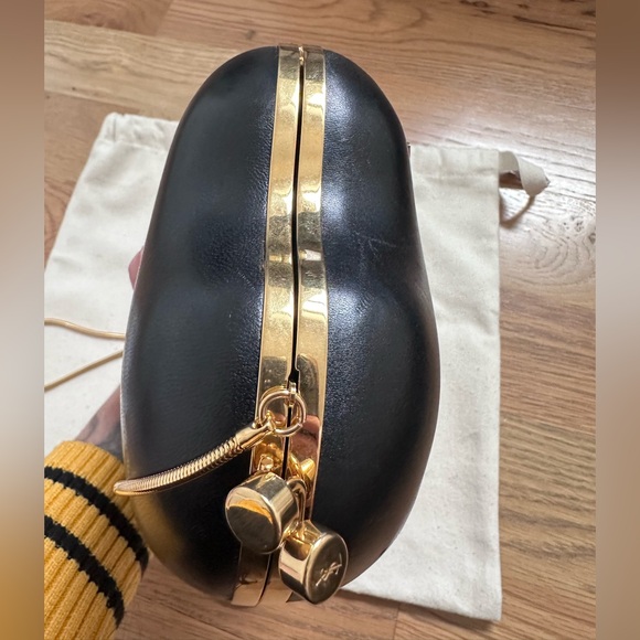 AUTHENTIC YSL Saint Laurent Leather Heart Clutch, Monogram Love Chain Box Bag - Picture 17 of 17